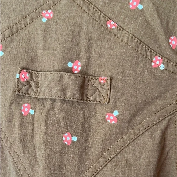 Duluth Brown Overalls with Mushroom Print.3X X 31 women’s - Picture 9 of 10